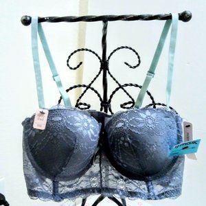 Sophie B Grey Lace Bra 36b